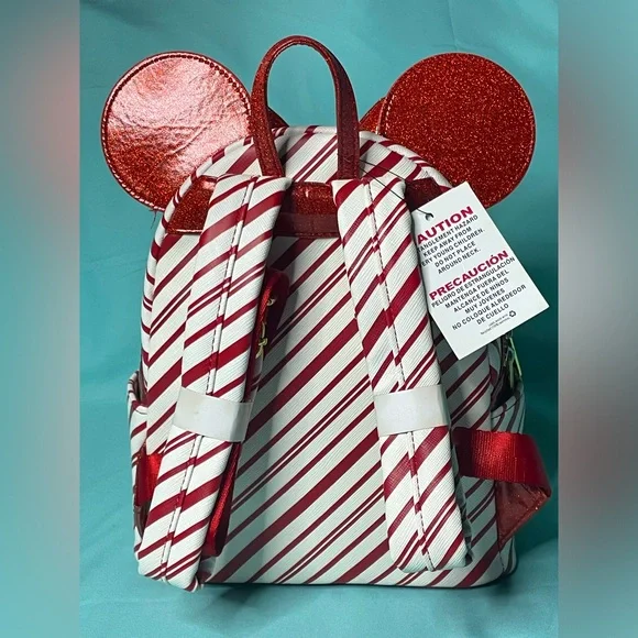 Disney Parks x Loungefly Peppermint Twist Minnie Mouse Backpack - Picture 5 of 7